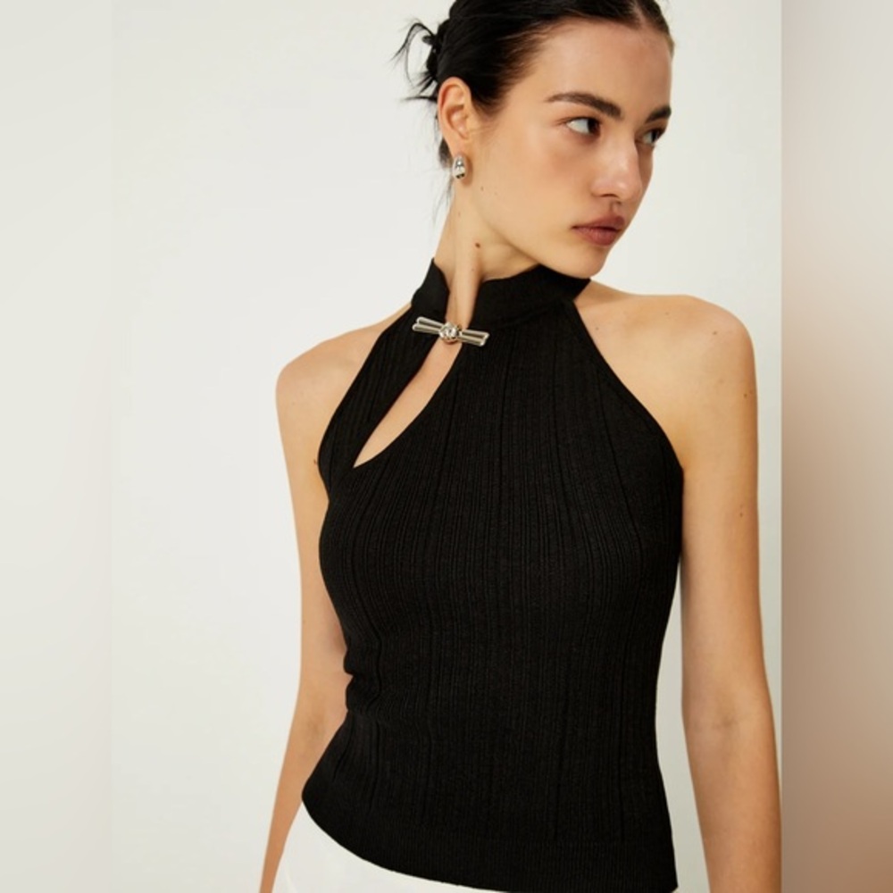 Micas Asymmetrical Button Sweater Vest XL LP-37